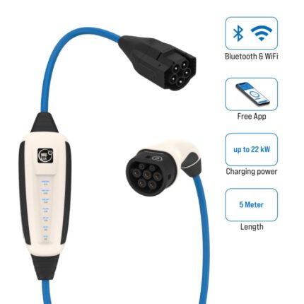 NRGKick Pure Wi-Fi/Bluetooth Тип 2 | Трифазна 22 kW | 5 метра | Синя