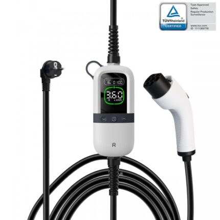 RheidonTech PC200 Мобилно зарядно Шуко – GBT | 3,7 kW | 6–16 A | 7,5 м