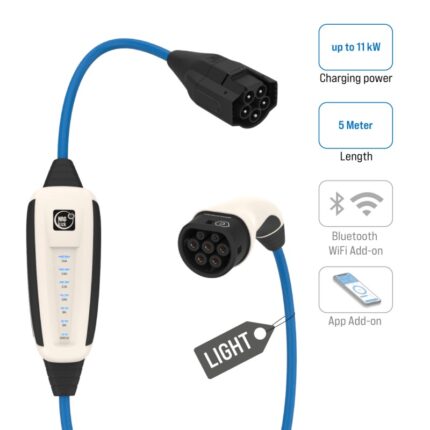 NRGKick Pure Light Тип 2 | Мобилна зарядна станция | 11 kW | 5 м