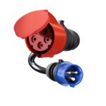go-eCharger адаптер CEE 230V 16A (син) към CEE 400V 32A (червен), 3.7 kW - Image 3