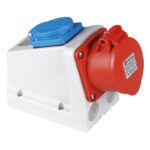 Комбиниран трифазен контакт TP Electric 32A / 22kW – 3P+N+E + Schuko